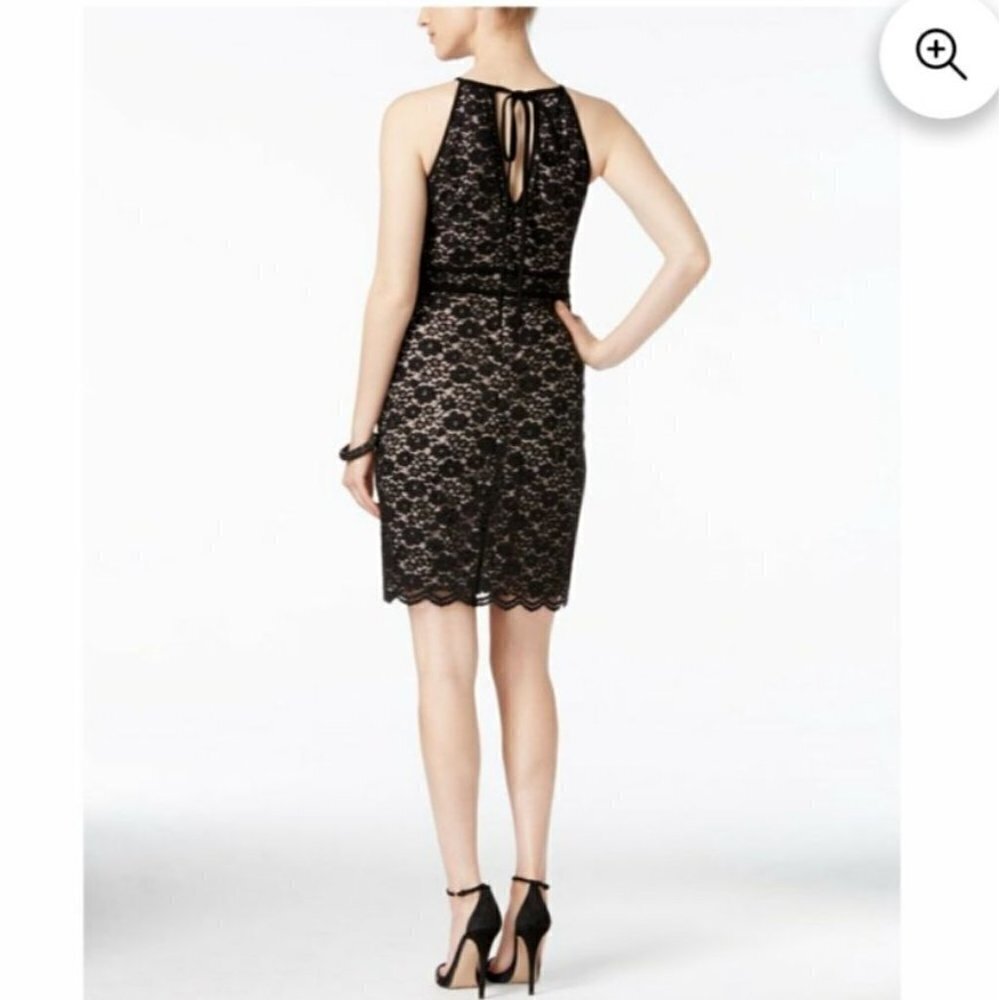 J&M Richards Womens Lace Halter Cocktail Dress size 12
